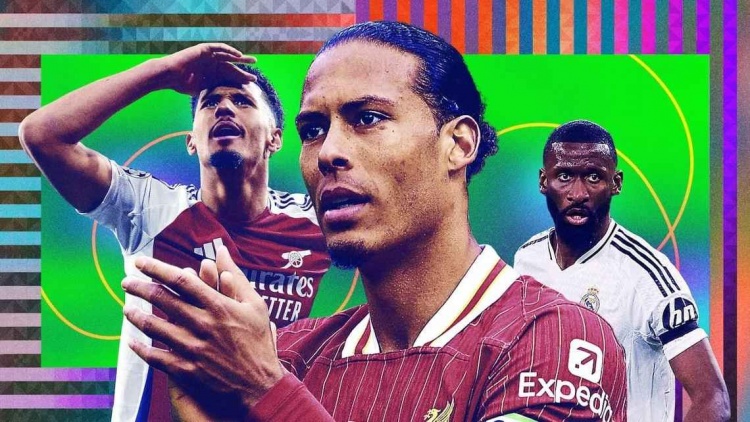 ESPN年度10大中后衛(wèi)：范迪克當(dāng)選最佳，阿森納2將前4，呂迪格第3
