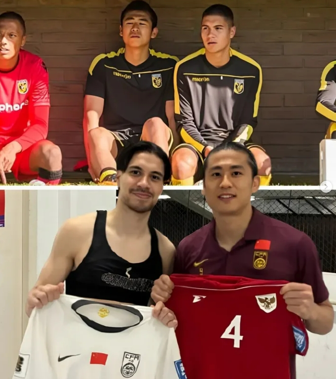 久別重逢！張玉寧賽后與印尼歸化迪克斯交換球衣，兩人曾同隊(duì)效力