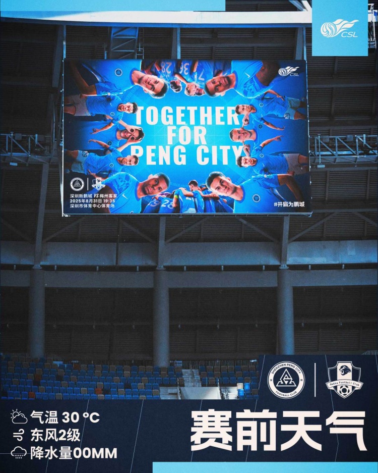 盡管暫無(wú)明顯降雨，但仍建議前往主場(chǎng)的球迷朋友隨身攜帶便攜雨具